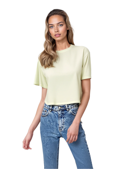 Cloud Jersey Cropped Boy Tee