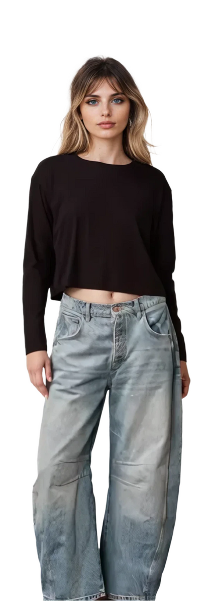 Cloud Jersey Long Sleeve Boxy Crew