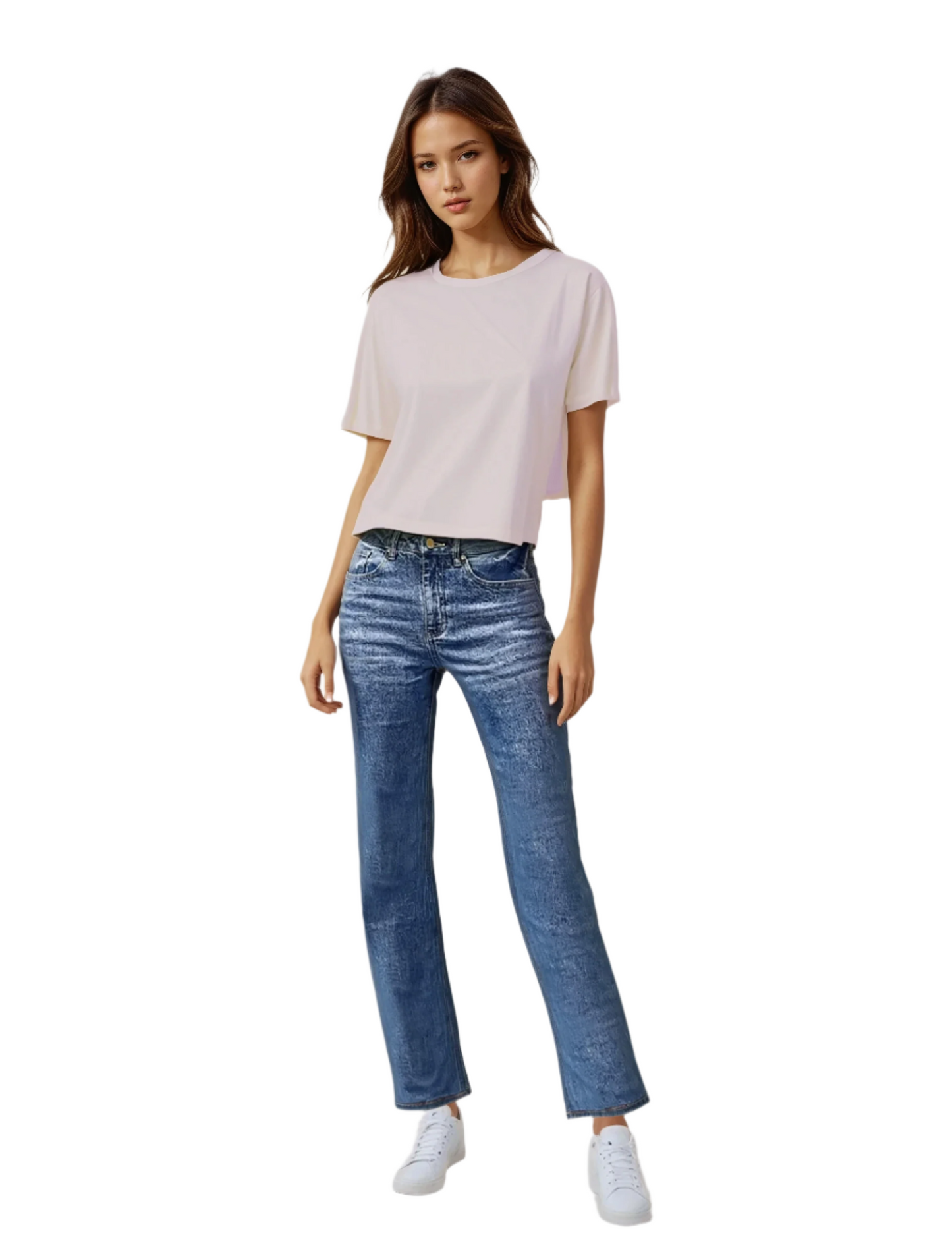 Cloud Jersey Cropped Boy Tee