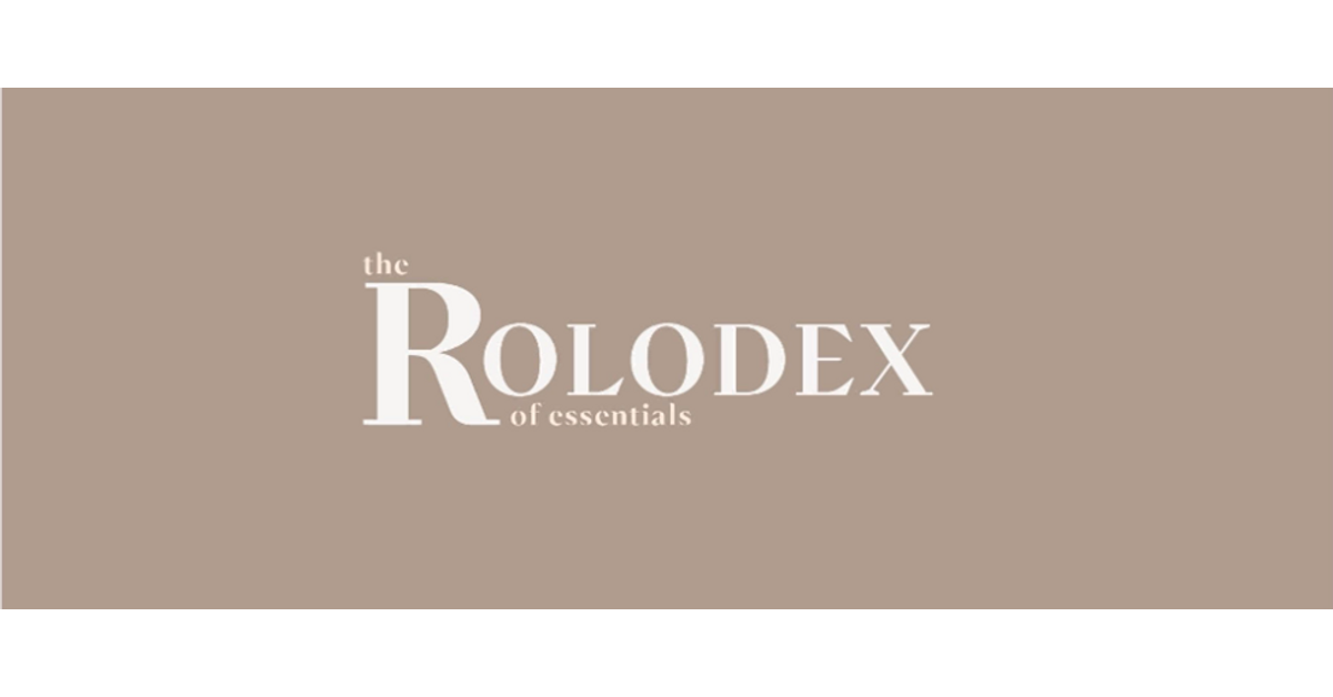 The Rolodex of Essentials