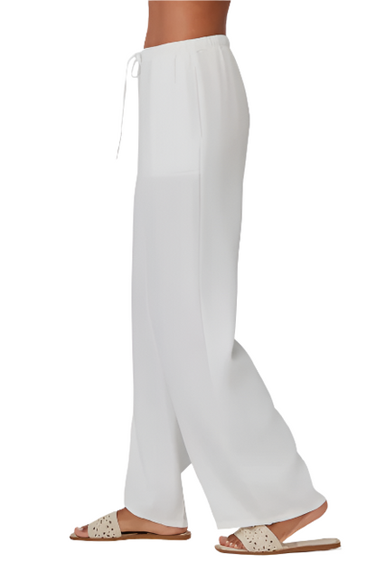 Kylie Wide Leg Pant with Drawstring