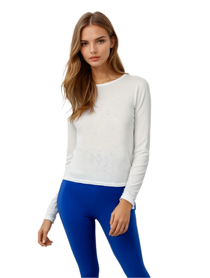 Super Fine Jersey Fitted Long Sleeve Crew