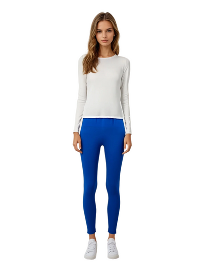 Super Fine Jersey Fitted Long Sleeve Crew