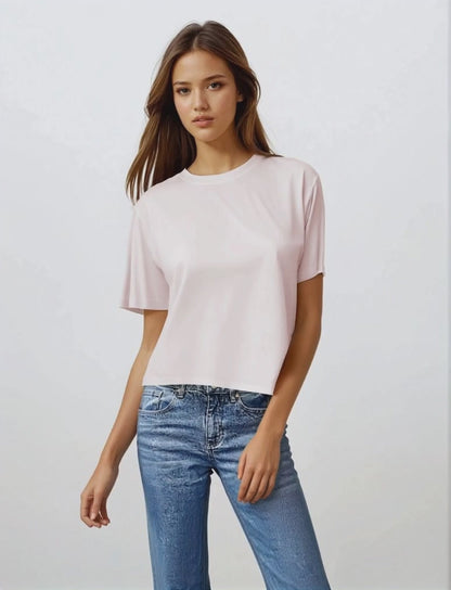 Cloud Jersey Cropped Boy Tee